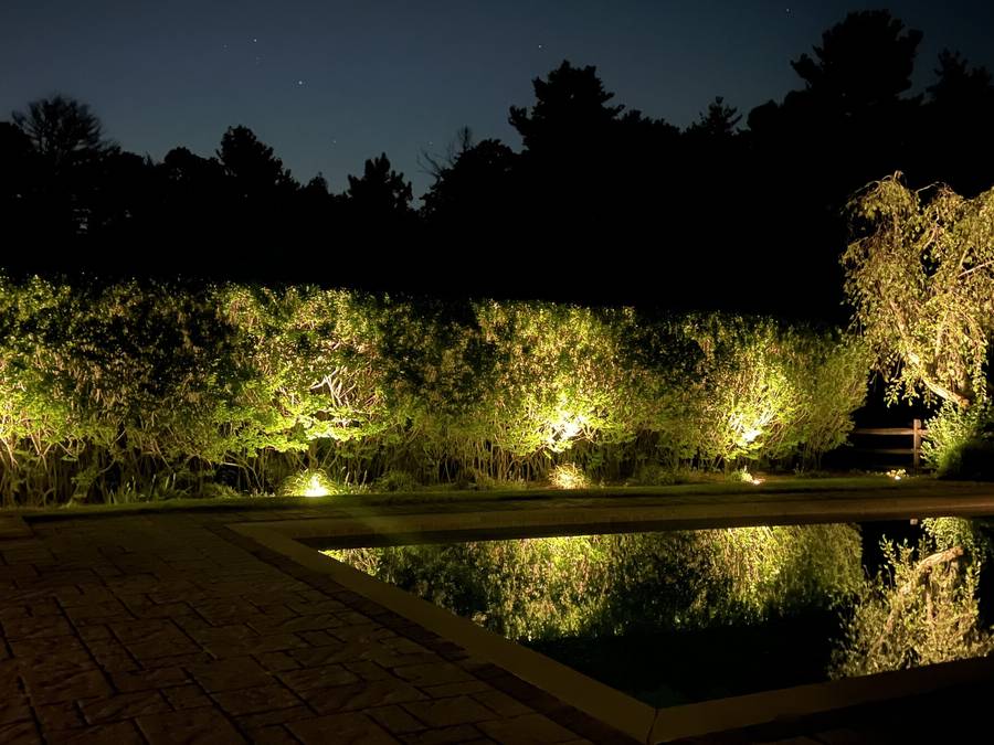 Garden landscape lighting project by Seasons Shining