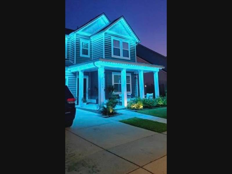 Permanent Outdoor Lighting project in Easton