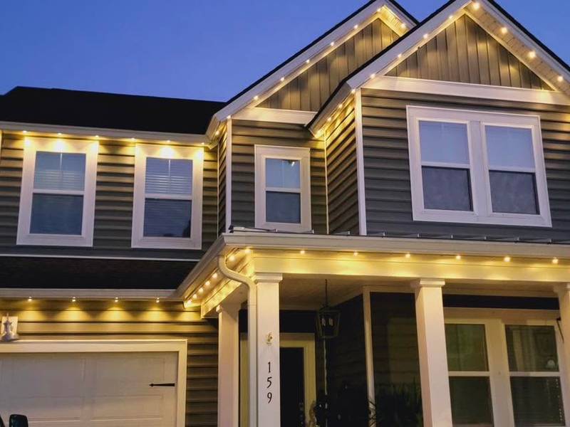 Permanent Outdoor Lighting project in Stoughton